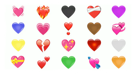 Signification des emojis cœur