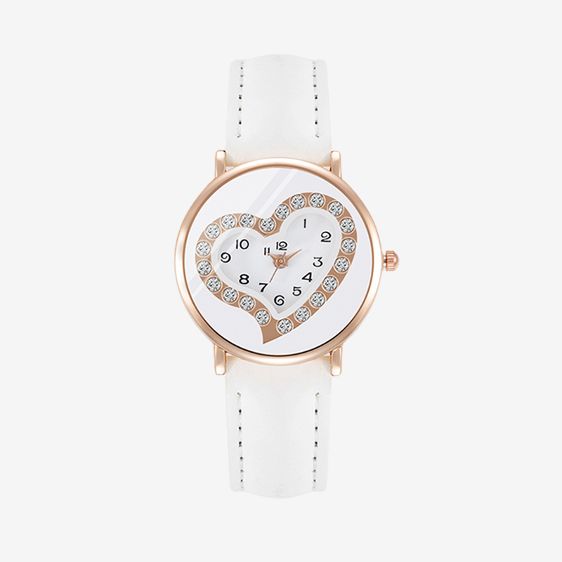 Montre Coeur Contour Cristal