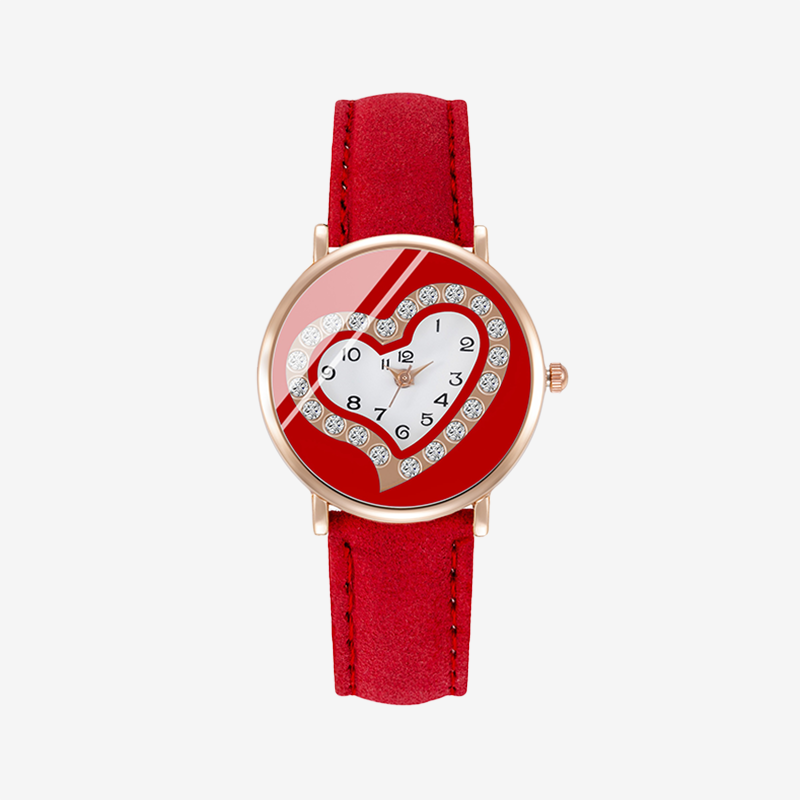 Montre Coeur Contour Cristal