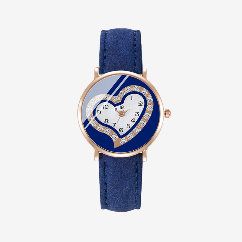 Montre Coeur Contour Cristal