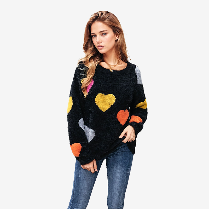 Pull Coeur Multicolored