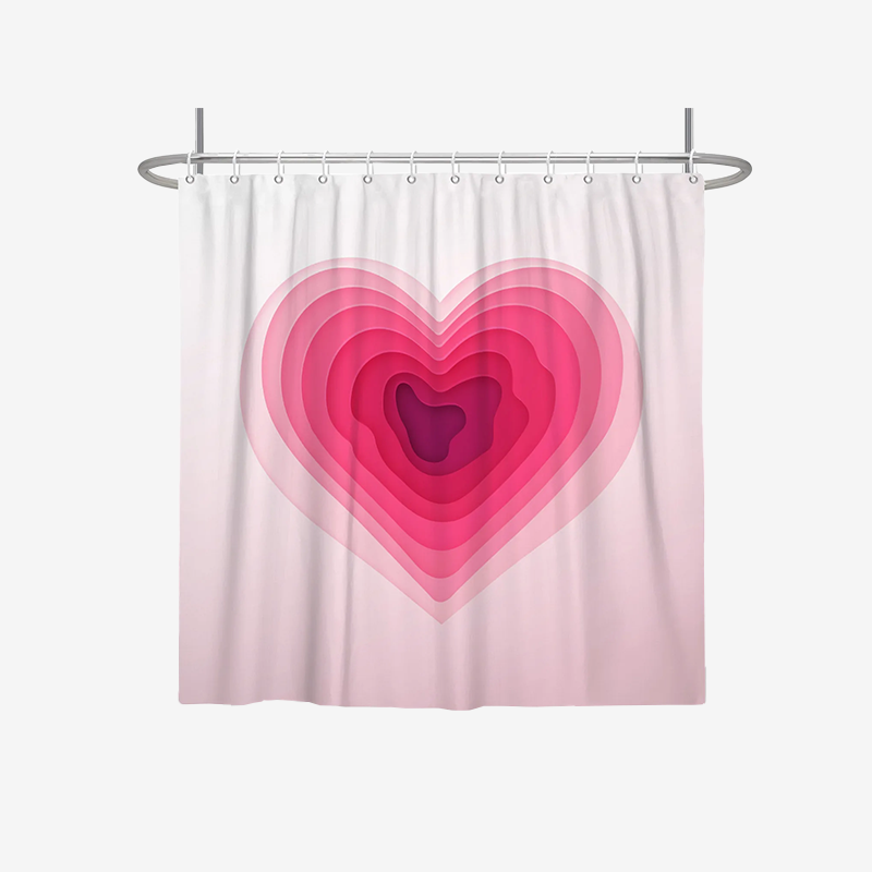 Rideau Coeur Rose Halo