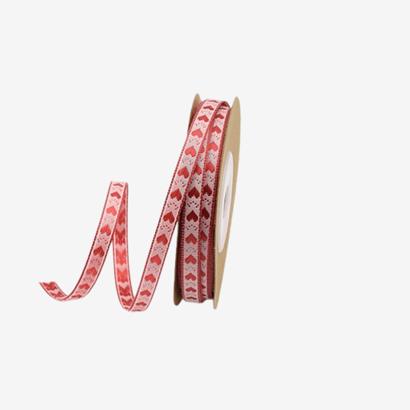 Ruban Coeur & Bordures Rouge