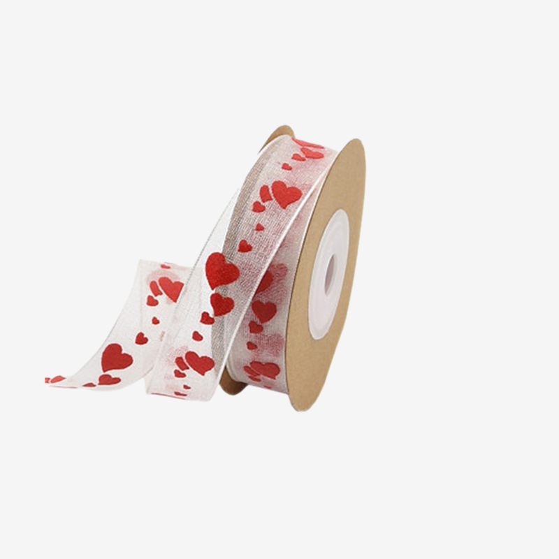 Ruban Blanc Coeur en Série