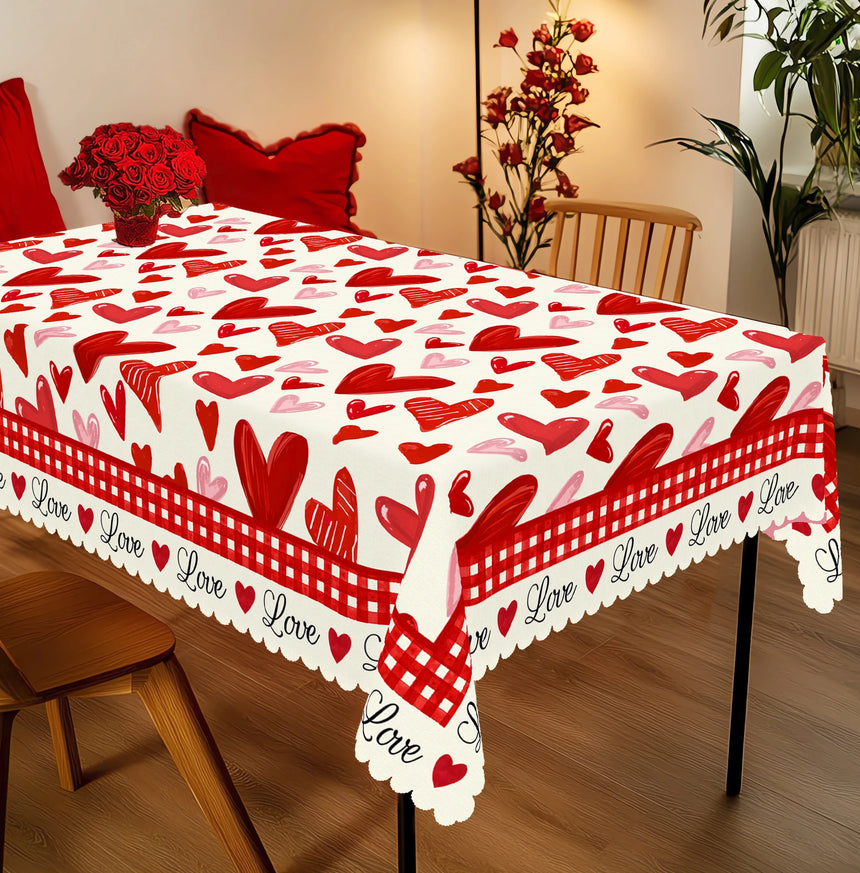 Nappe Coeurs en Frise