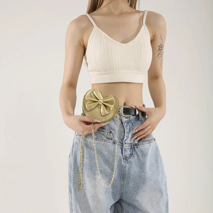 Sac à Main Coeur Noeud Papillon