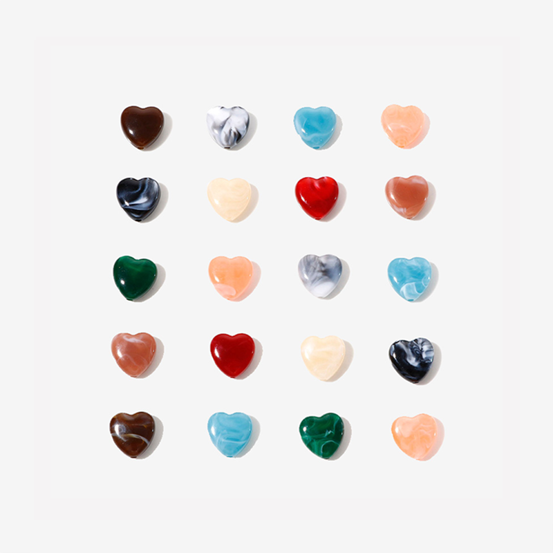 Perles Coeur Aspect Quartz