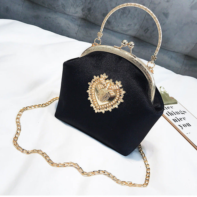 Sac à Main Coeur Velours
