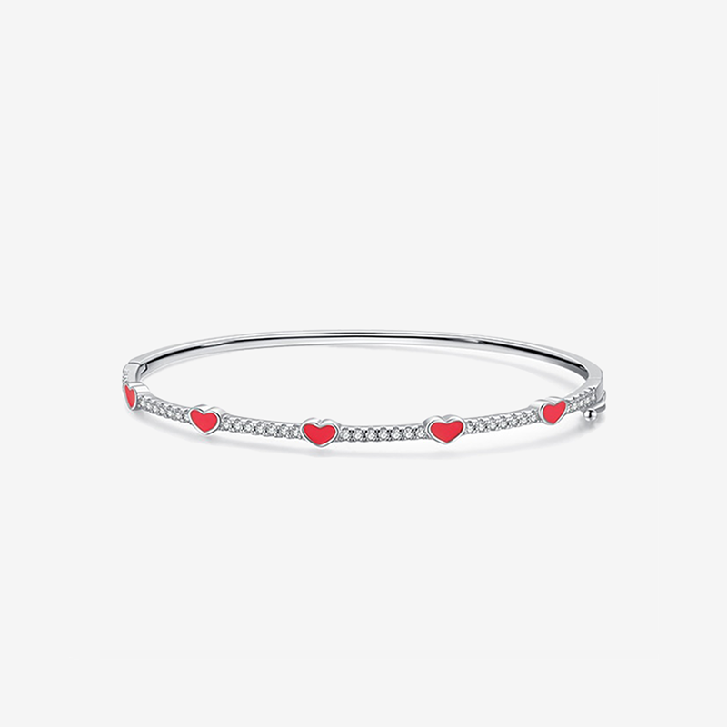 Bracelet Coeur à La Suite Rouge