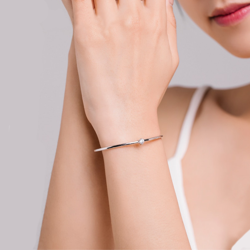 Bracelet Coeur Jonc Ouvert