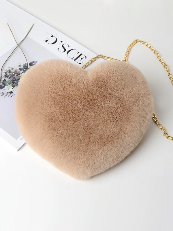 Sac à Main Coeur Fourrure