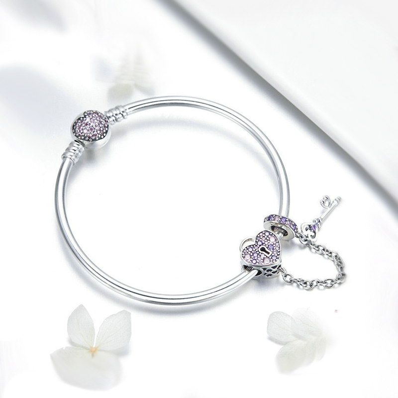 Bracelet Coeur Cadenas et Clef