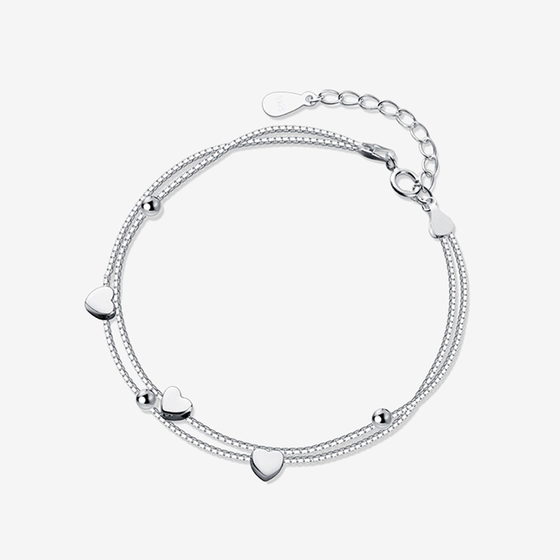 Bracelet Coeur Double Rang