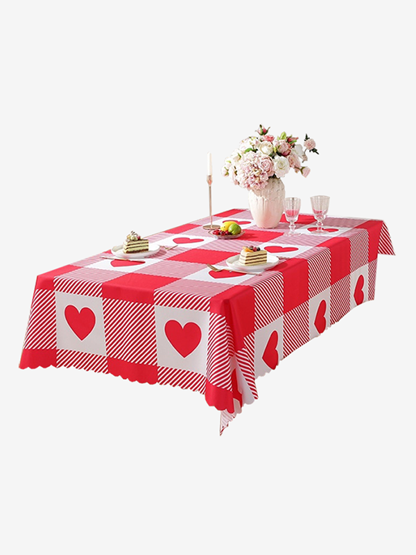 Nappe Coeur Damier Rouge