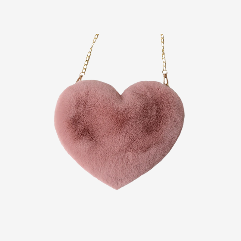 Sac à Main Coeur Fourrure