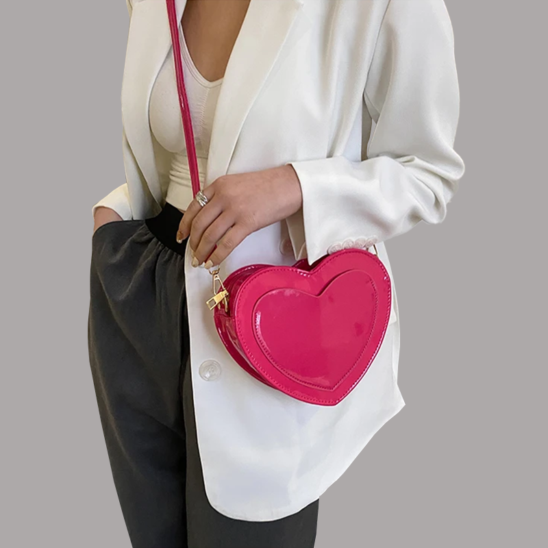 Sac à Main Coeur Rose Fushia