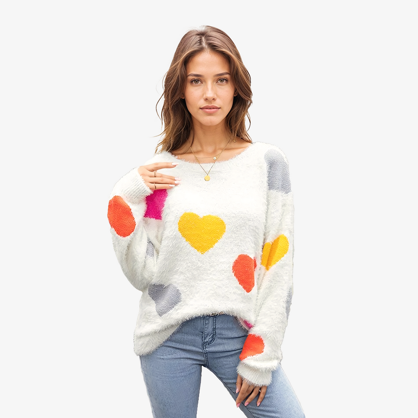 Pull Coeur Multicolored