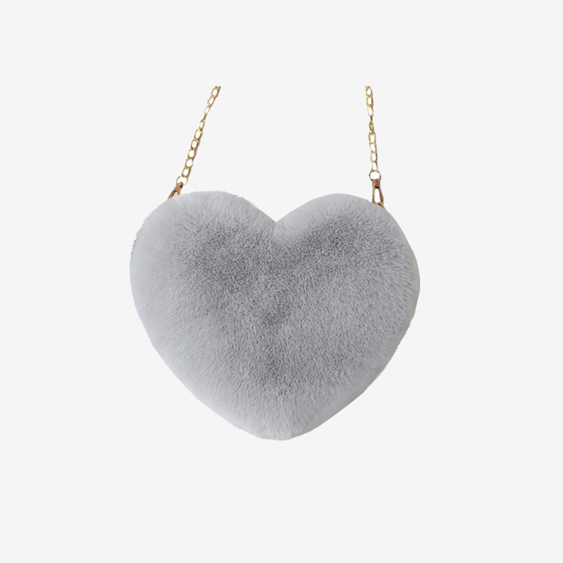 Sac à Main Coeur Fourrure