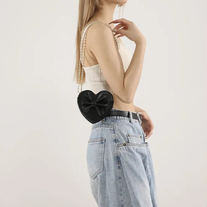 Sac à Main Coeur Noeud Papillon