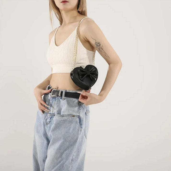 Sac à Main Coeur Noeud Papillon