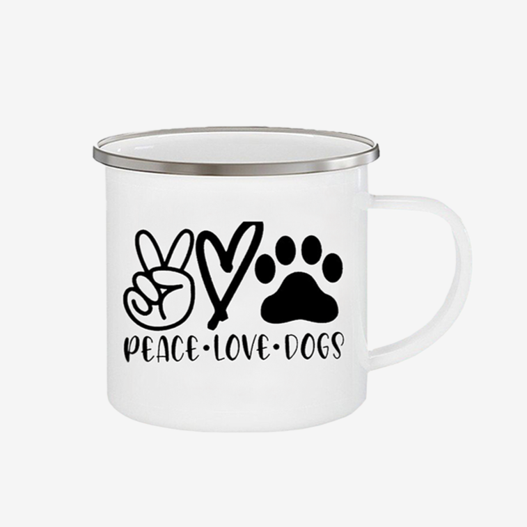 Mug Coeur Chien Peace Love Dogs