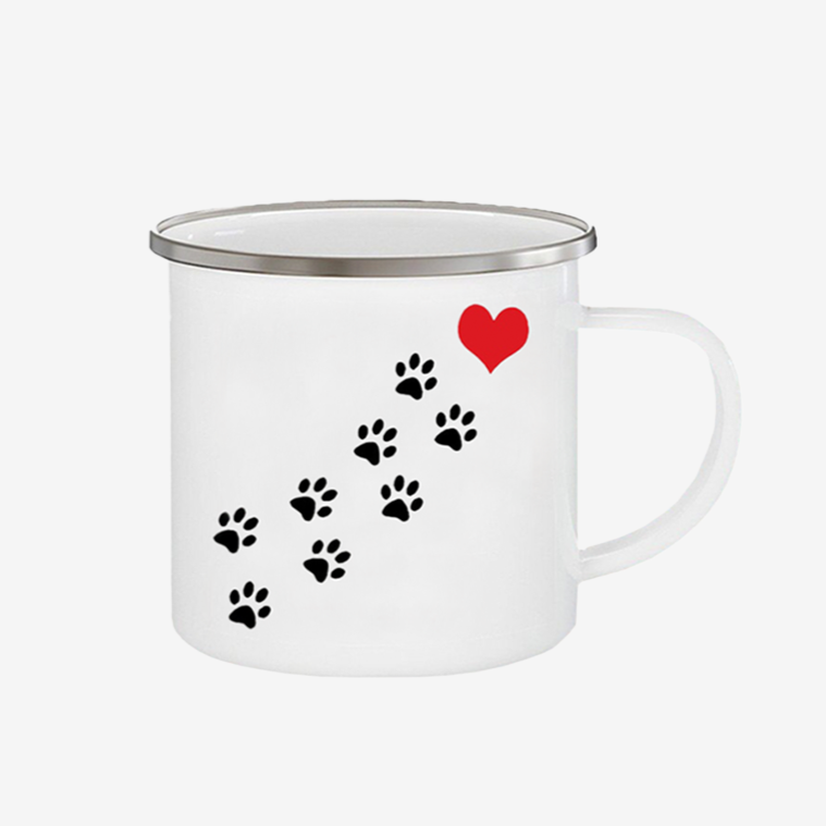 Mug Coeur Chien Empreintes