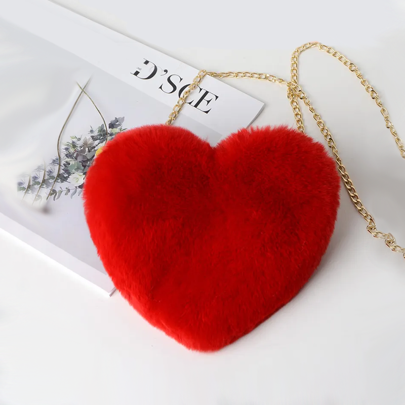 Sac à Main Coeur Fourrure