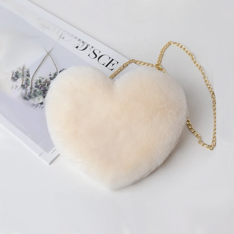 Sac à Main Coeur Fourrure