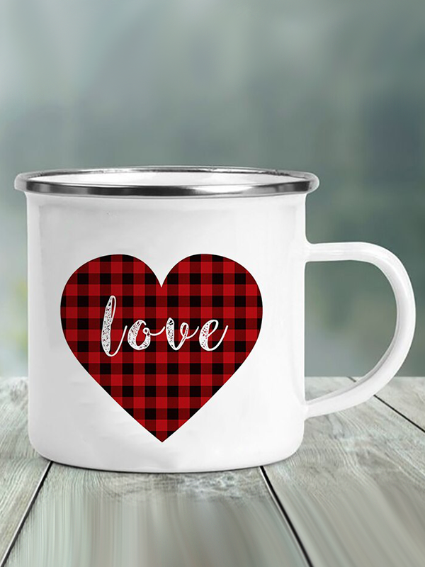 Mug Coeur Love Motif Ecossais