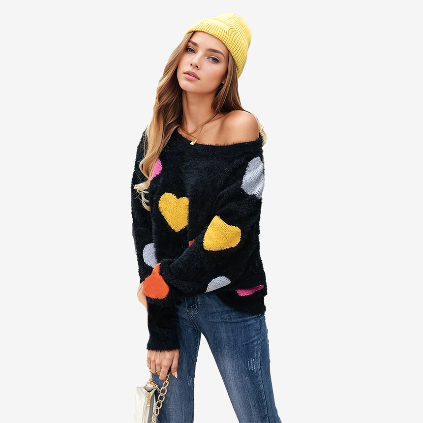 Pull Coeur Multicolored