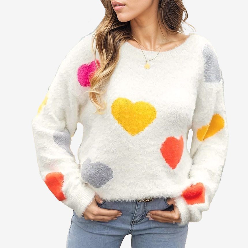 Pull Coeur Multicolored