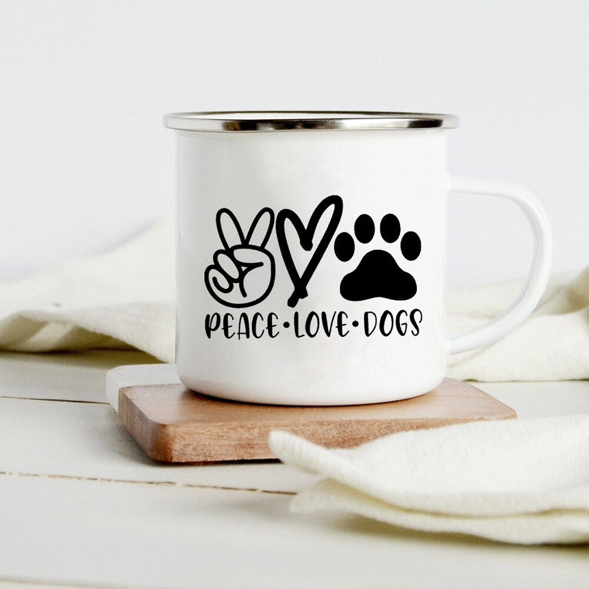 Mug Coeur Chien Peace Love Dogs