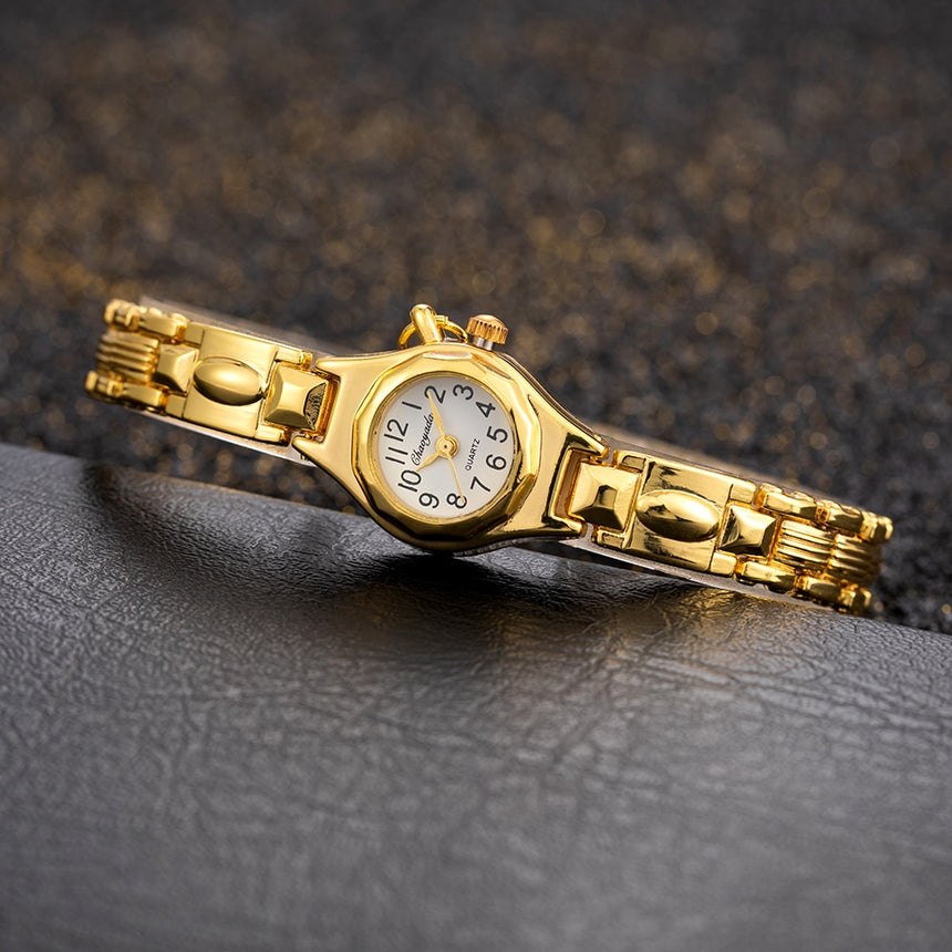 Montre Dorée Pendentif Coeur