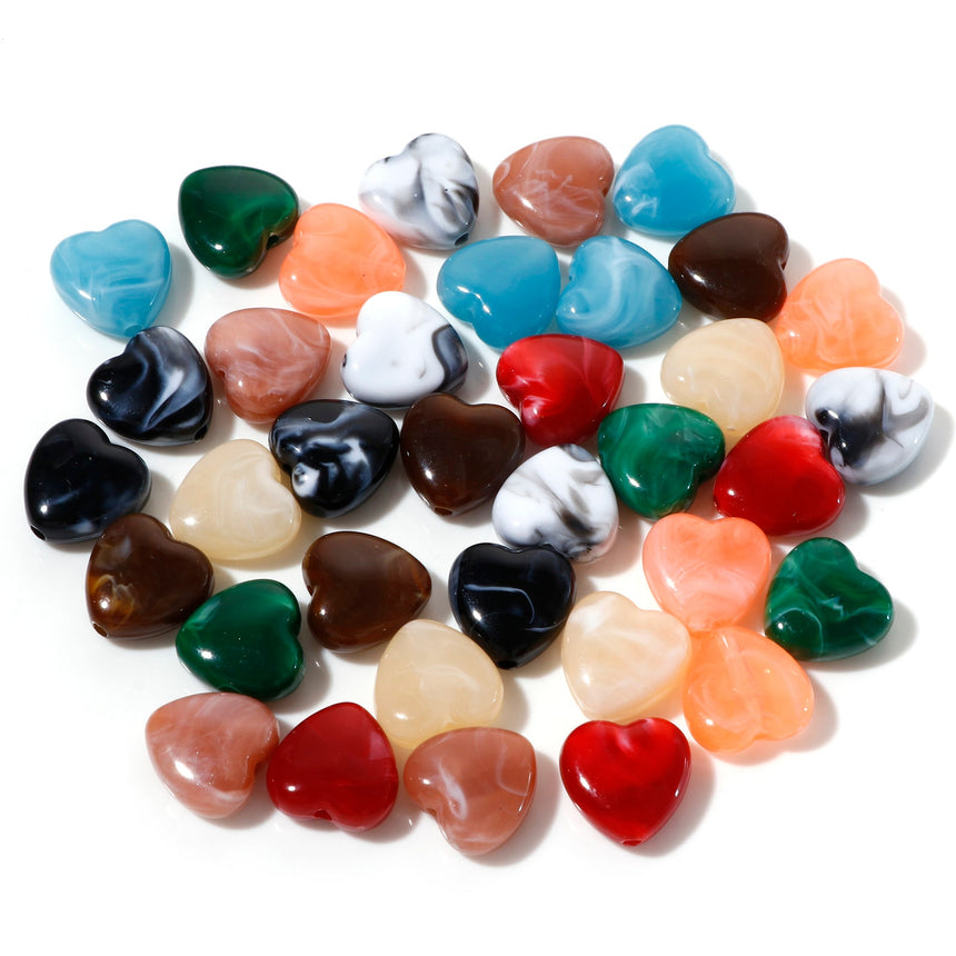 Perles Coeur Aspect Quartz