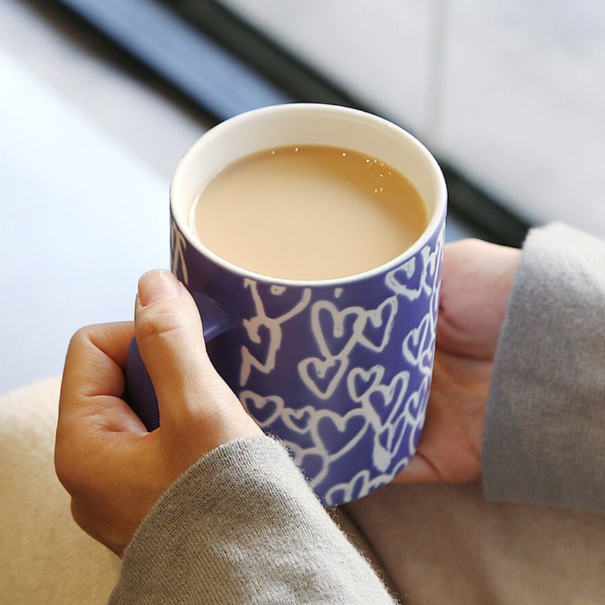 Mug Coeur Motifs Bleu