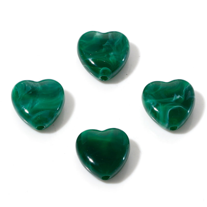 Perles Coeur Aspect Quartz