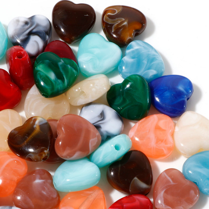 Perles Coeur Aspect Quartz