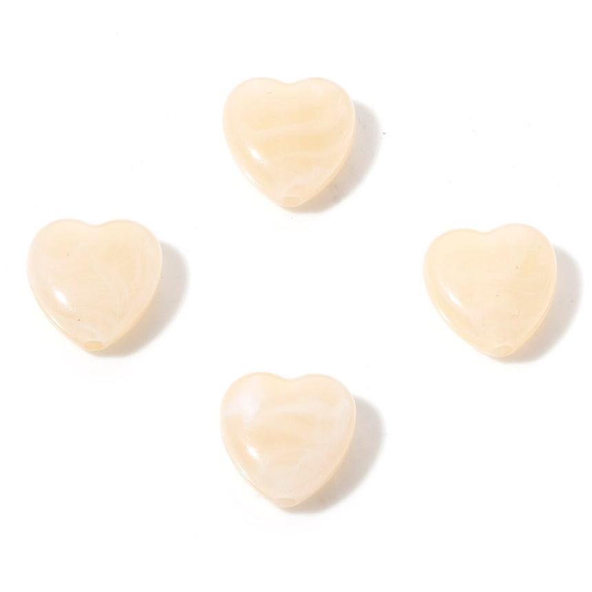 Perles Coeur Aspect Quartz