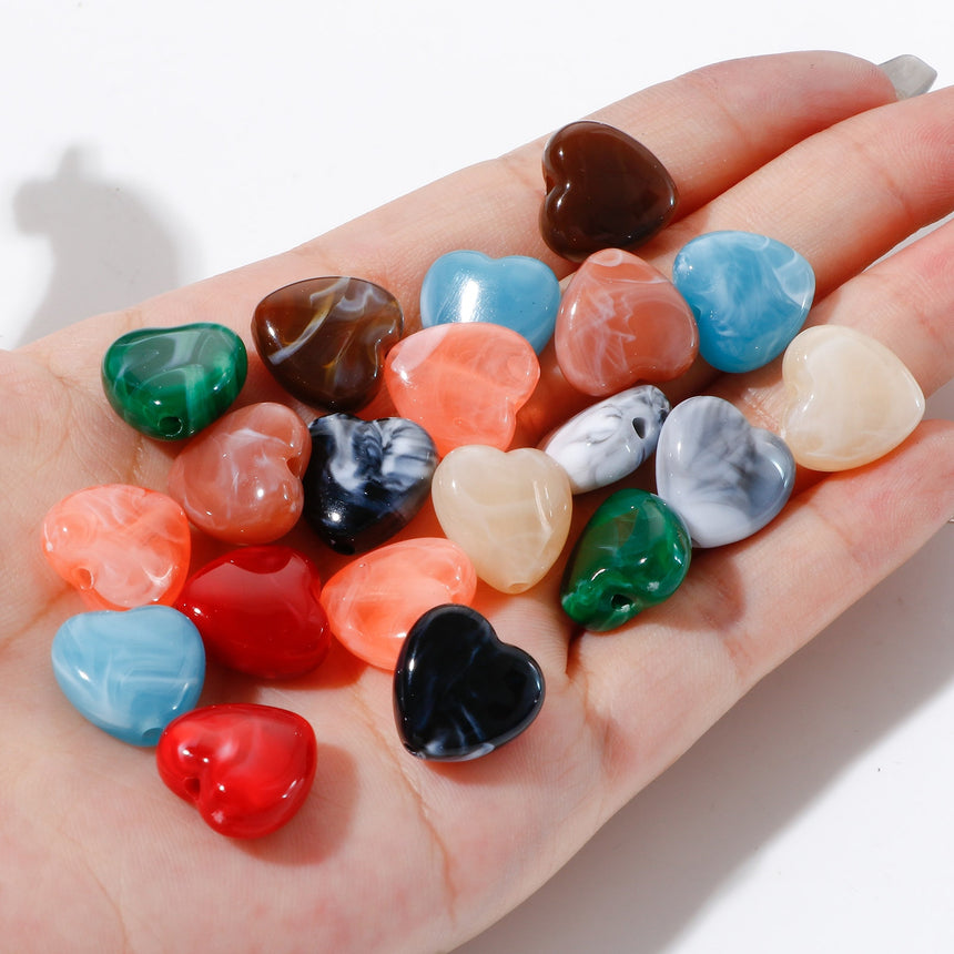 Perles Coeur Aspect Quartz