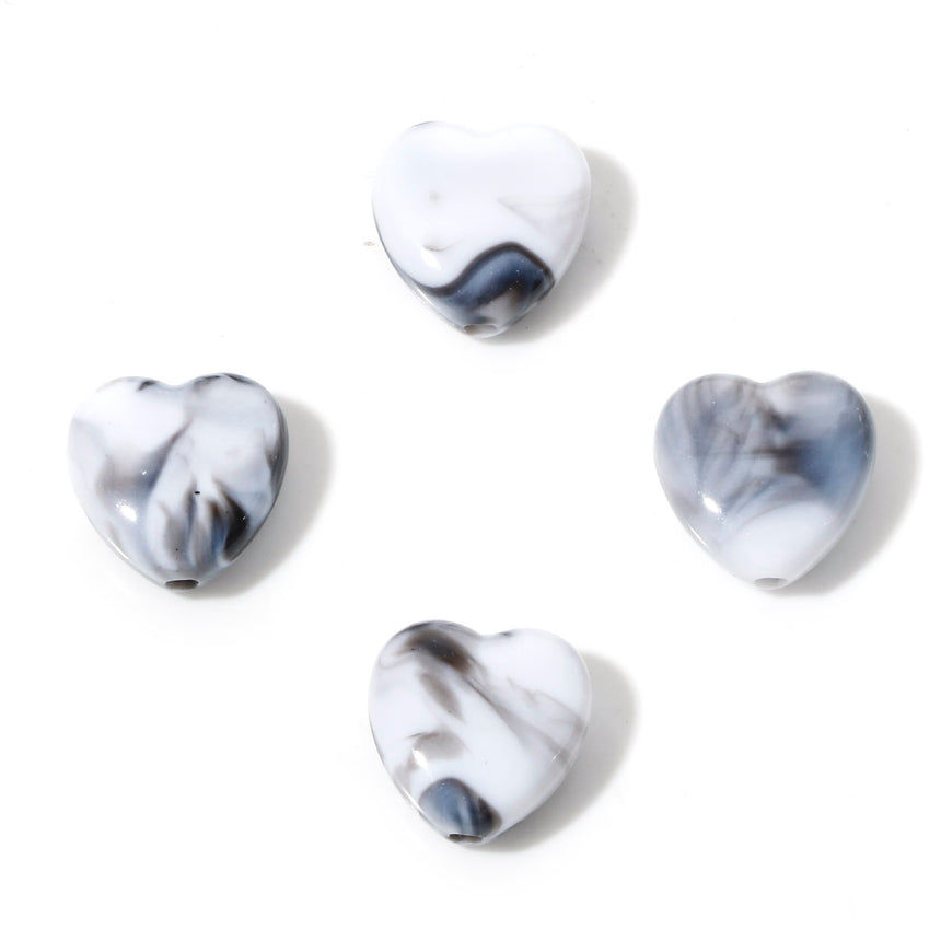 Perles Coeur Aspect Quartz