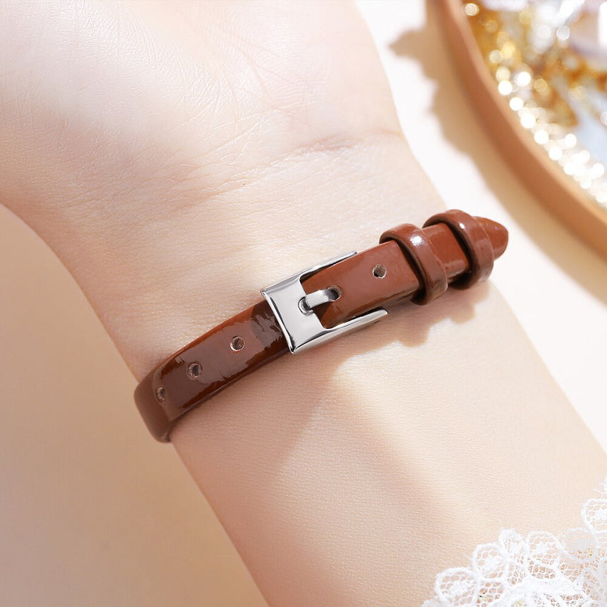 Montre Coeur Bracelet Cuir