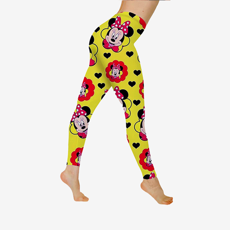 Legging Coeur Minnie Jaune
