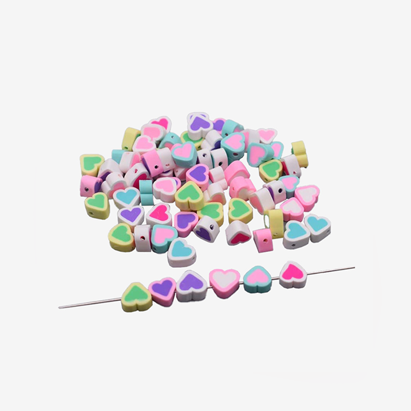 Perles Coeur Multicouleurs Assortiment