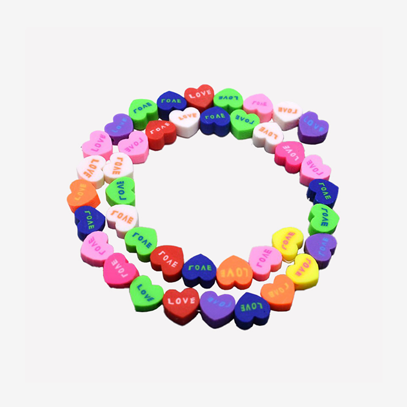 Perles Coeur Multicolore Love Assortiment