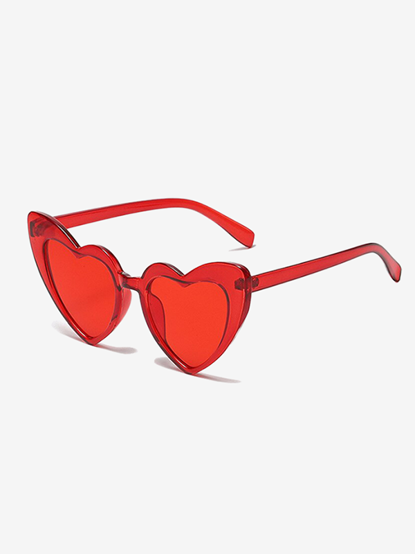 Lunettes Coeur Translucide Carmin