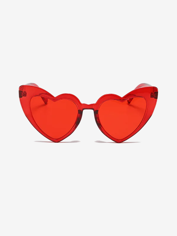 Lunettes Coeur Translucide Carmin