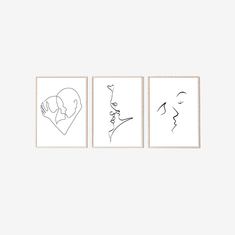 D'amour lié - Sélection de 3 Tableaux