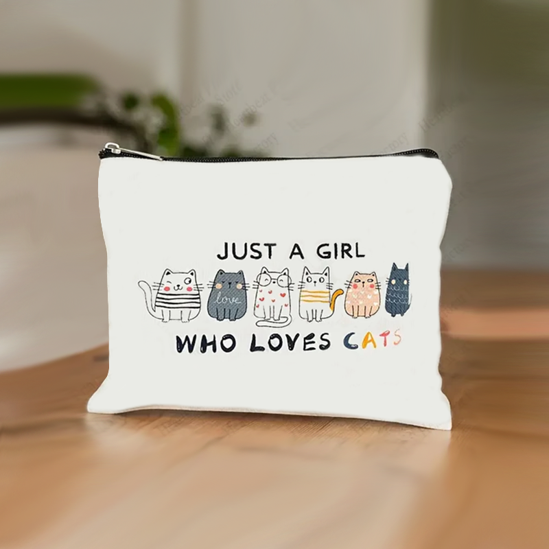 Trousse Maquillage Chat Coeur