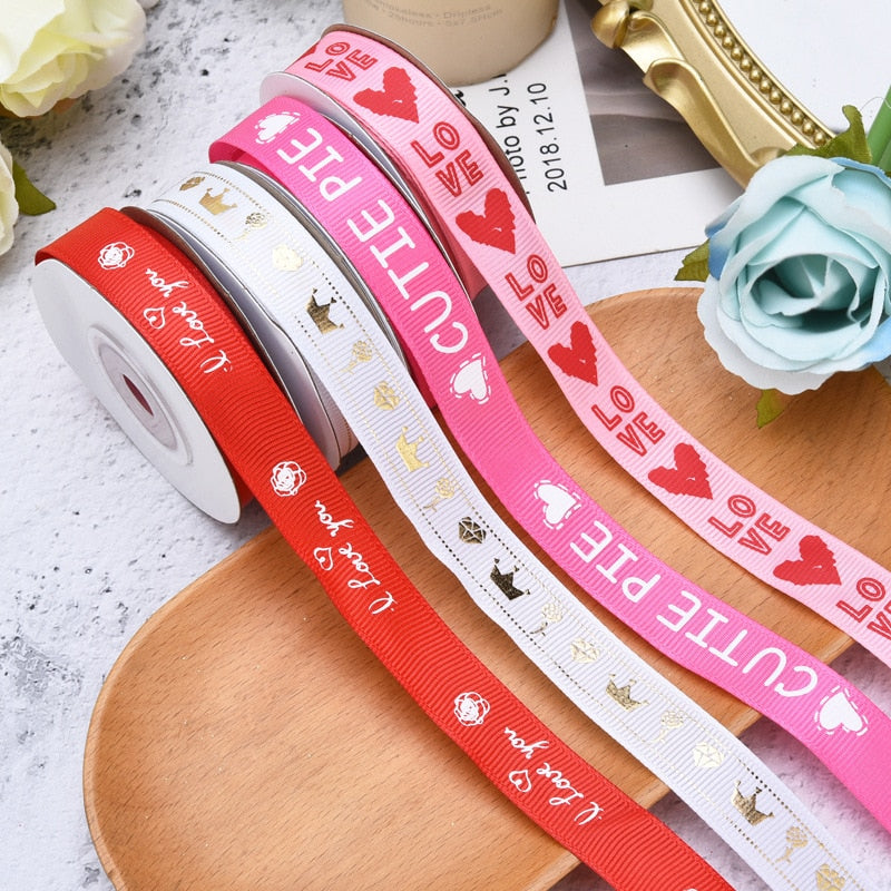 Ruban Rose Coeur Love
