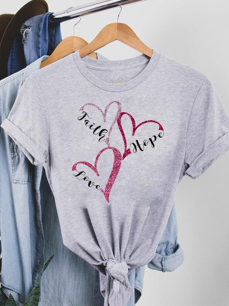 T-Shirt Coeur Faith Hope Love